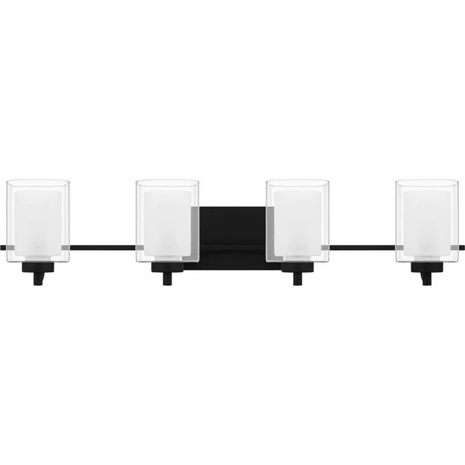 Quoizel KLT8904MBK Kolt Contemporary Matte Black 4-Light Bathroom Light Sconce