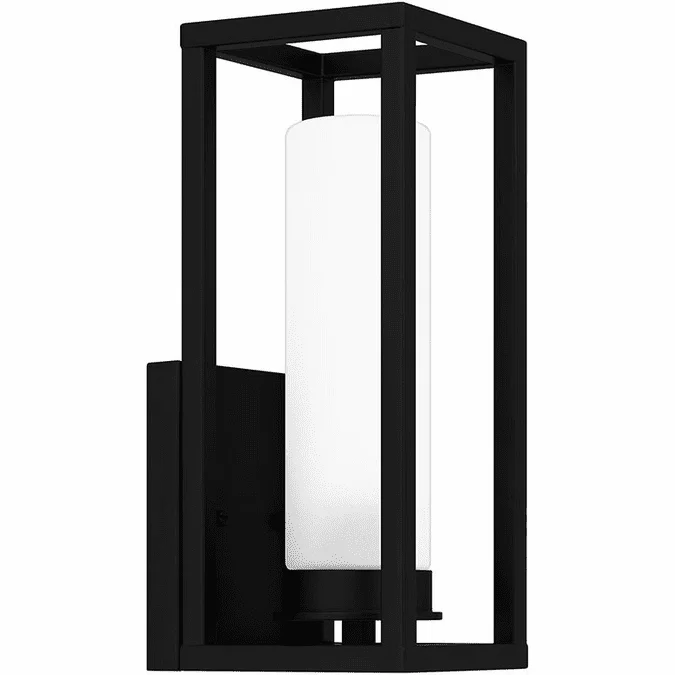 Quoizel NEV8406MBK Neville Contemporary Matte Black Exterior 6″ Wall Lamp
