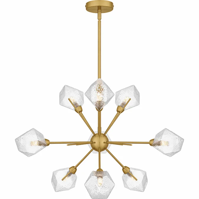 Quoizel PCSVD5034BRG Salvador Contemporary Brushed Gold Hanging Chandelier