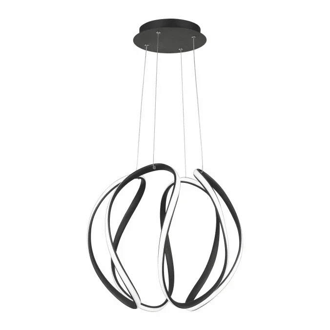 Quoizel PCWN2818EK Waving Modern Earth Black LED Drop Lighting