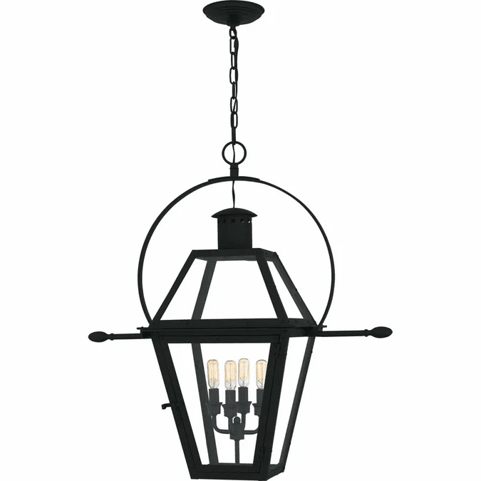 Quoizel RO1914EK Rue De Royal Modern Earth Black 28″ Exterior Hanging Light