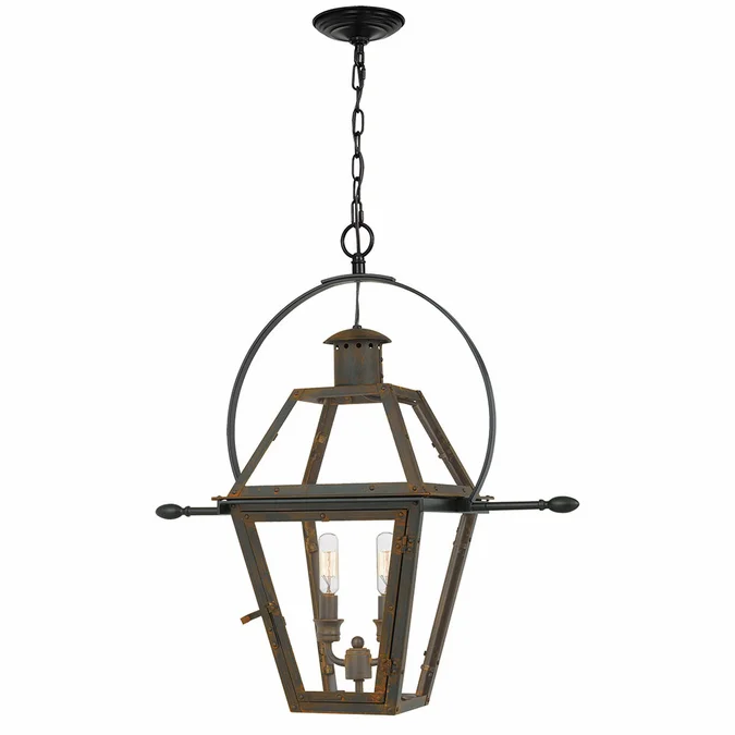 Quoizel RO2811IZ Rue De Royal Modern Industrial Bronze 21″ Pendant Light