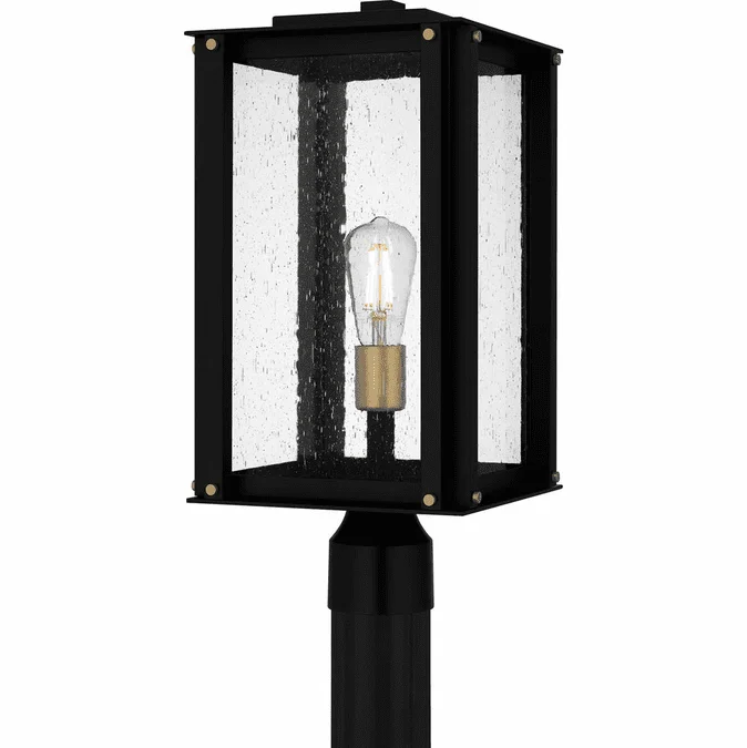 Quoizel ROB9009MBK Robbins Modern Matte Black Exterior Post Lamp