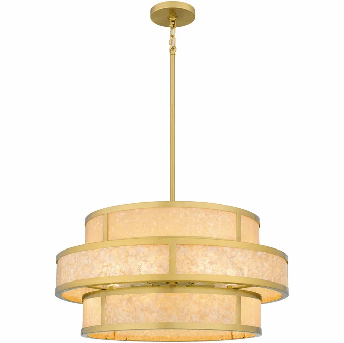 Quoizel STO2824BRG Stoneland Modern Brushed Gold Pendant Lighting