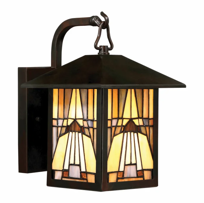 Quoizel TFIK8407VA Inglenook Tiffany Valiant Bronze Outdoor 7″ Wall Light Fixture