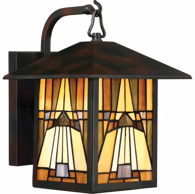Quoizel TFIK8409VA Inglenook Tiffany Valiant Bronze Outdoor Wall Lighting Fixture