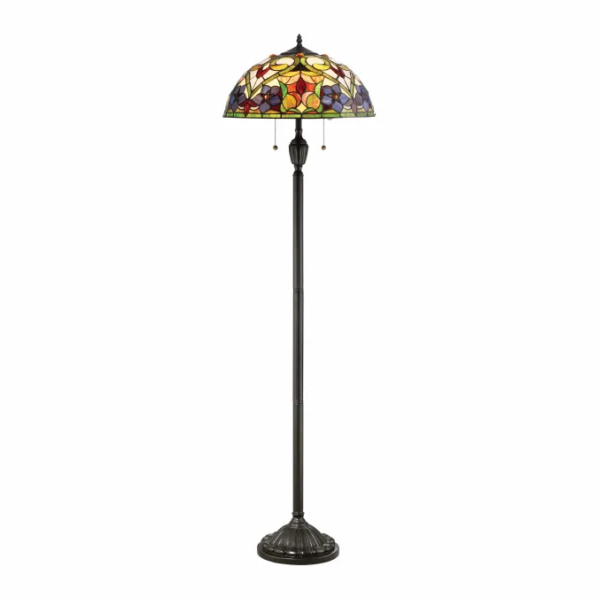 Quoizel TFVT9362VB Violets Tiffany Vintage Bronze Floor Lighting