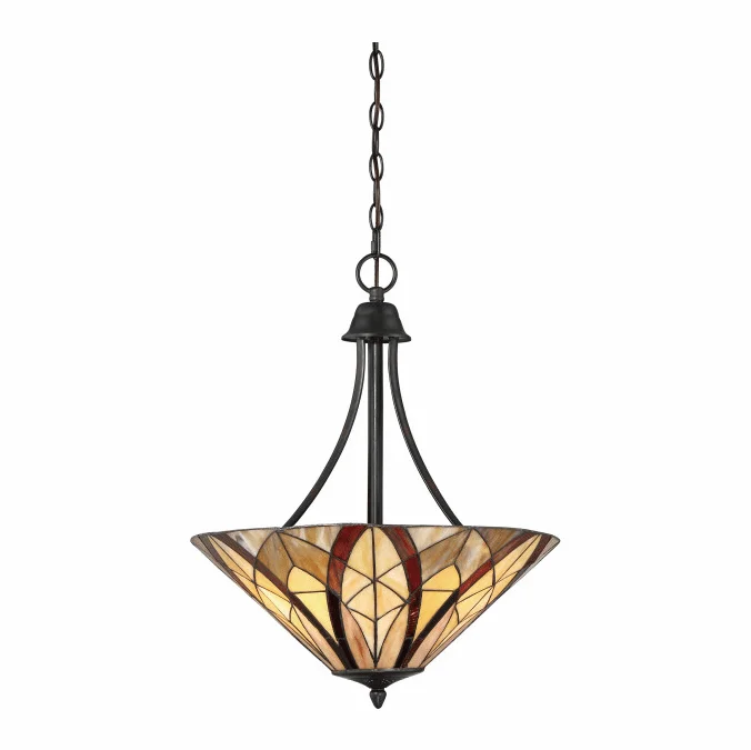 Quoizel TFVY2819VA Victory Tiffany Valiant Bronze Hanging Light