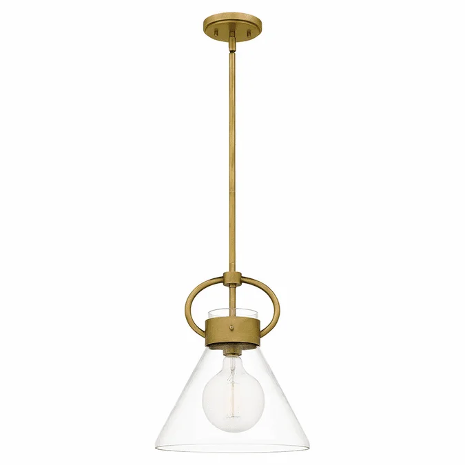 Quoizel WBS1512WS Webster Contemporary Weathered Brass Hanging Pendant Light