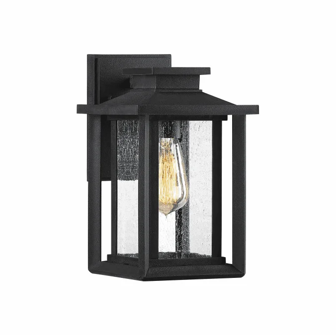 Quoizel WKF8407EK Wakefield Contemporary Earth Black Outdoor 6.75″ Lighting Sconce