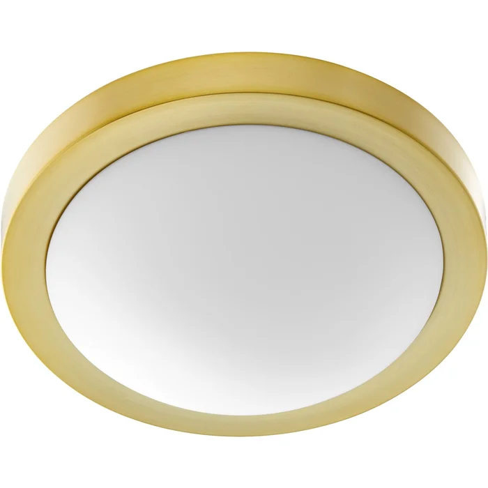 Quorum 13″ Contempo Flushmount – Aged Brass – 3505-13-80