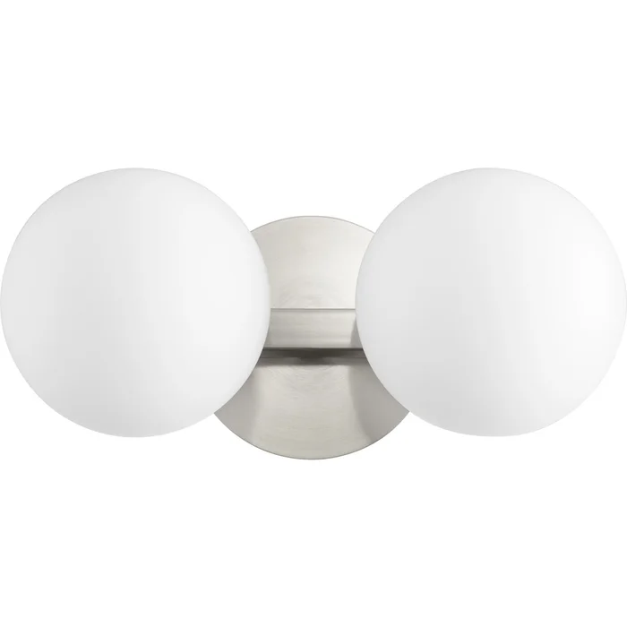 Quorum 2-LT Globe Vanity – Satin Nickel – 539-2-65