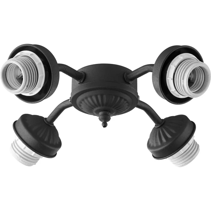 Quorum 4-LT LED Ceiling Fan Light Kit Hardware – Noir – 2444-8069