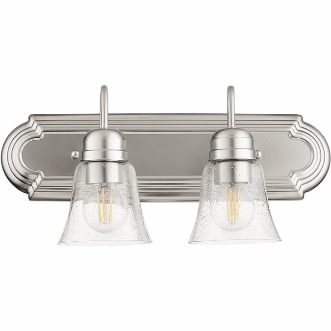 Quorum 5094-2-265 Satin Nickel 2-Light Lighting For Bathroom