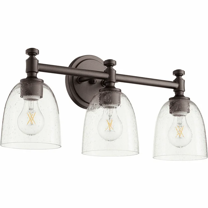 Quorum 5122-3-286 Rossington Oiled Bronze 3-Light Bathroom Light Fixture