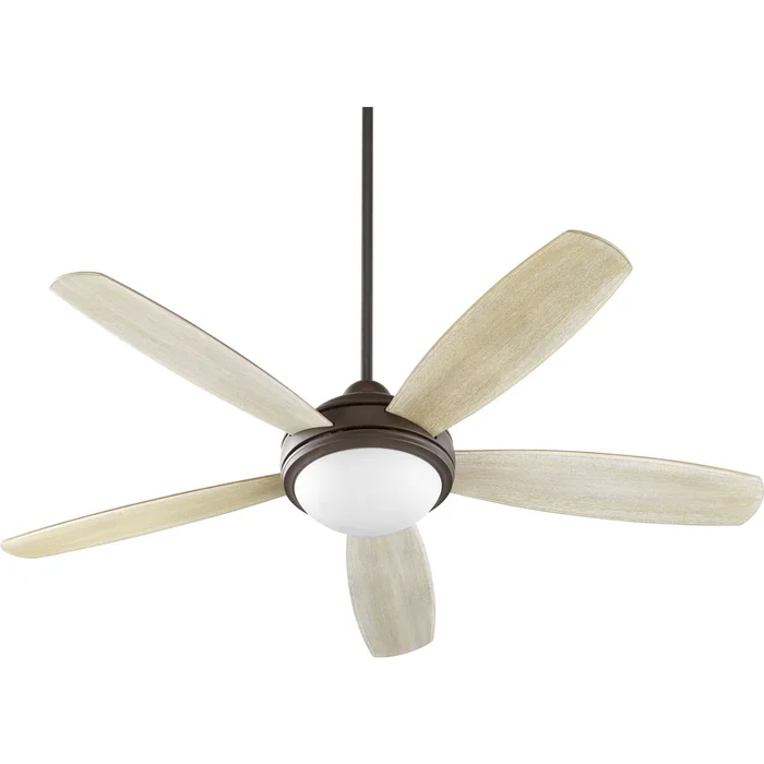 Quorum 52″ Colton Ceiling Fan – Oiled Bronze W/ Satin Opal – 36525-9186