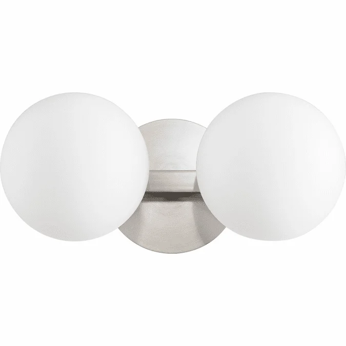 Quorum 539-2-65 Modern Satin Nickel 2-Light Lighting For Bathroom