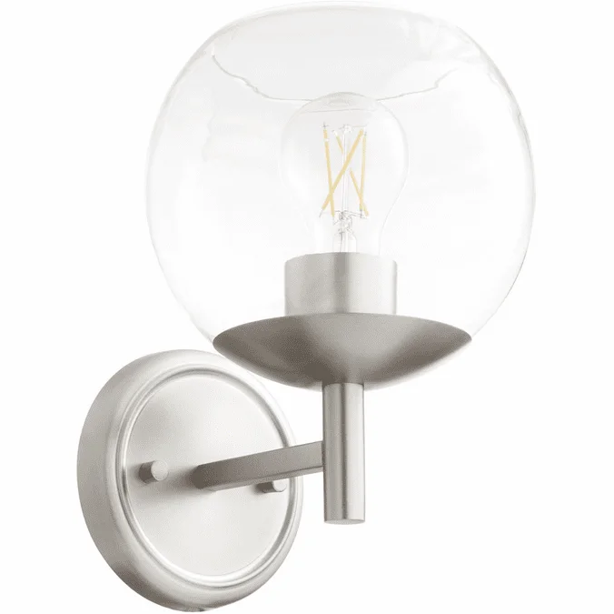 Quorum 578-1-65 Lyon Modern Satin Nickel Wall Light Fixture