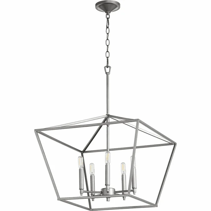 Quorum 644-5-64 Gabriel Modern Classic Nickel Foyer Lighting