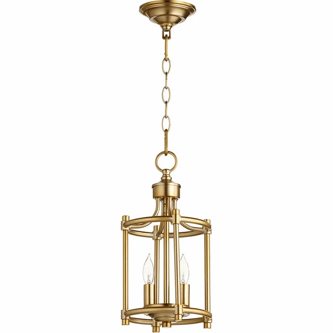 Quorum 6822-2-80 Rossington Aged Brass 8″ Foyer Lighting Fixture