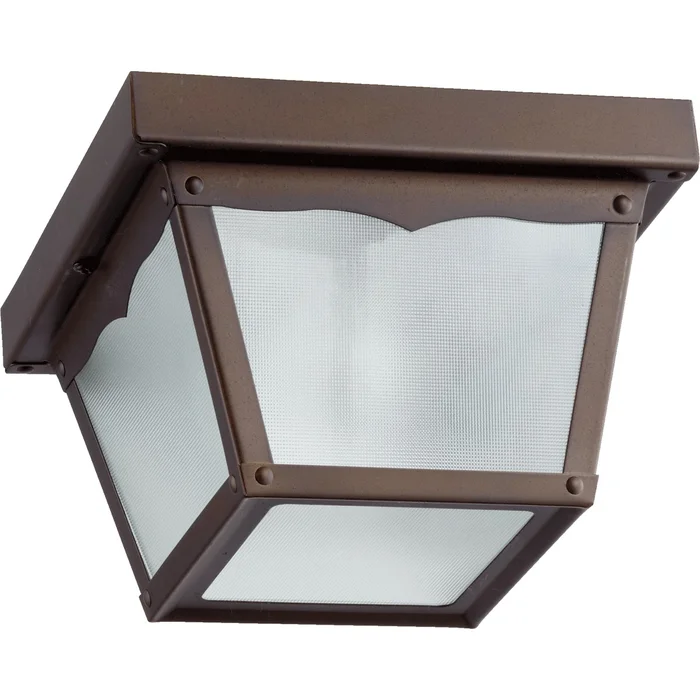 Quorum 7″ Outdoor Cage Flushmount – Oiled Bronze – 3080-7-86