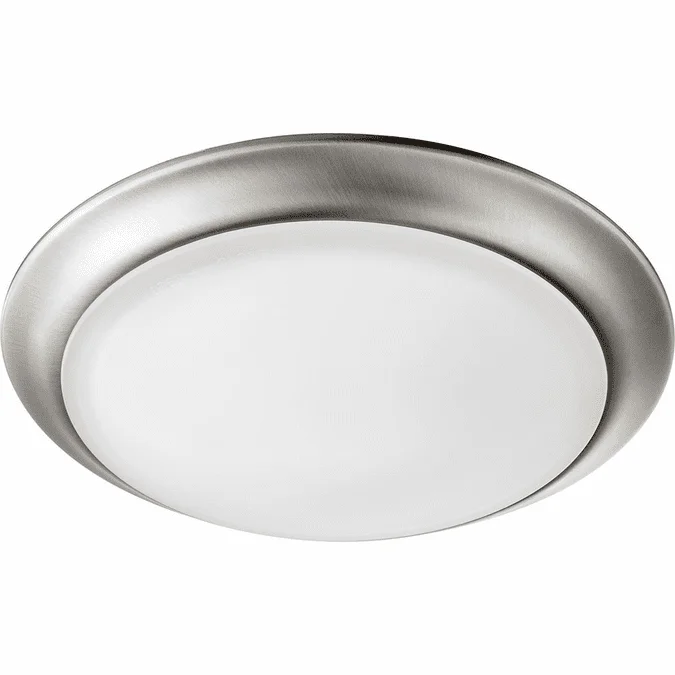Quorum 905-10-65 Satin Nickel LED Exterior 9.5″ Flush Mount Lighting