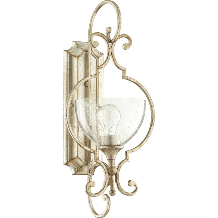 Quorum Ansley 1-LT Wall Mount – Aged Silver Leaf – 5414-1-60