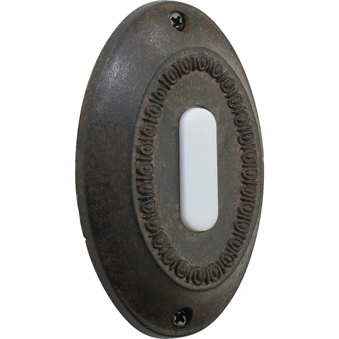 Quorum Basic Oval Door Chime Button – Toasted Sienna – 7-307-44