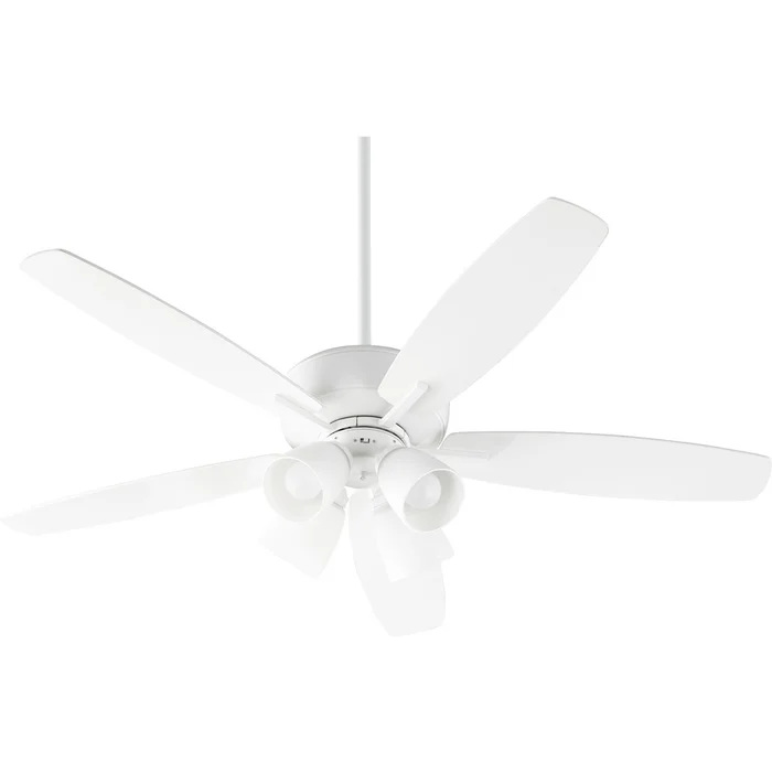 Quorum Breeze 4-LT Uni-Pack Ceiling Fan – Studio White – 70525-408