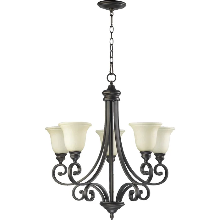 Quorum Bryant 5-LT Chandelier – Oiled Bronze – 6154-5-86