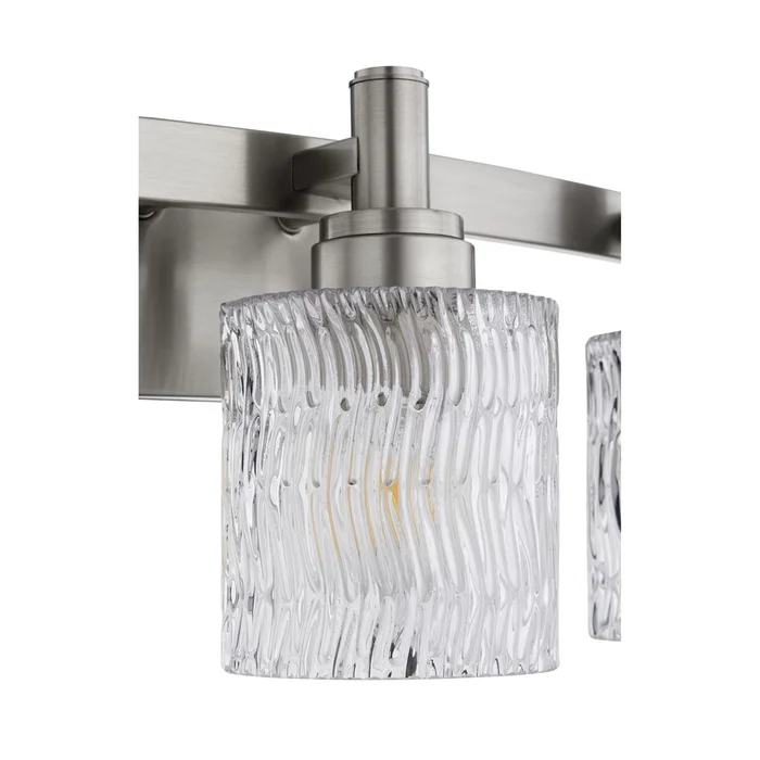 Quorum Stadium 3-LT Bath Vanity Light – Satin Nickel – 5184-3-65