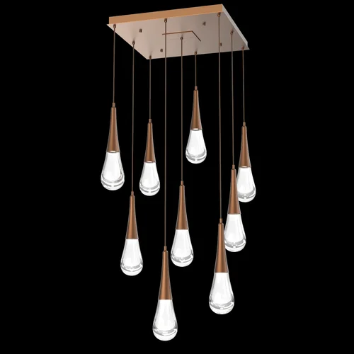Raindrop Square 9pc Multi-Pendant (1289|CHB0078-09-BB-C-C01-L3)