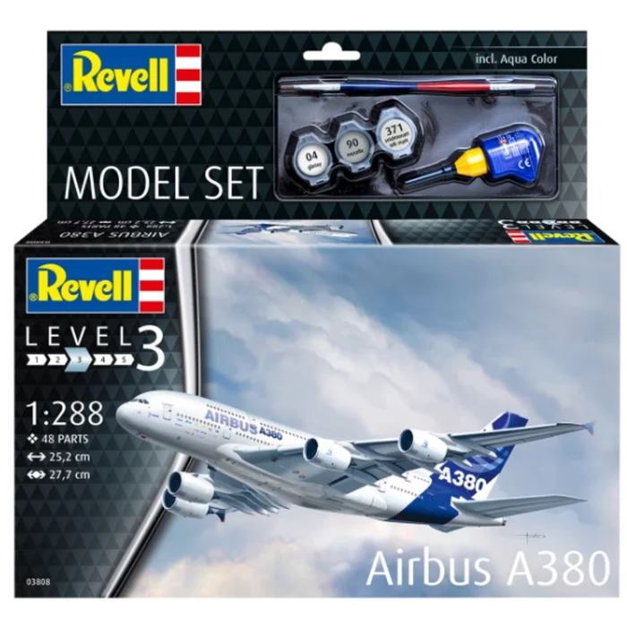 REVELL Airbus A380 Starter Set 1:288 – 63808