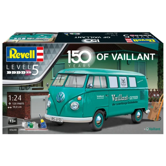 REVELL VW T1 Bus 150 Years of Vaillant Gift Set 1:24 – 05648