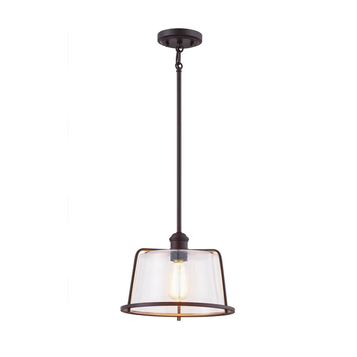 Revere 12″ 1-Light Pendant – Dark Bronze – FSN-4423-SEED-DBRZ
