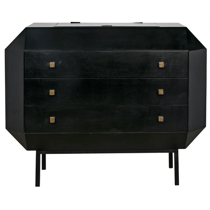 rhiana dresser, hand rubbed black