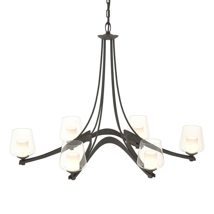 Ribbon Six Light Chandelier in Natural Iron (39|104116-SKT-20-ZU0291)