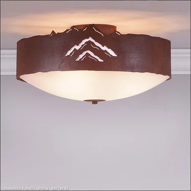 Ridgemont-Mountain Cutout Three Light Close-to-Ceiling Light in Rust Patina (172|A47741-02)