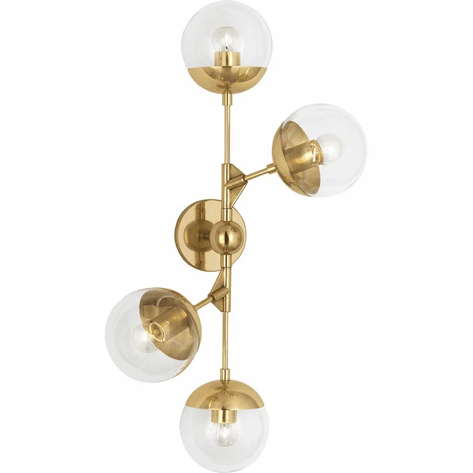 Robert Abbey 1216 Celeste Modern Modern Brass Wall Sconce Lighting