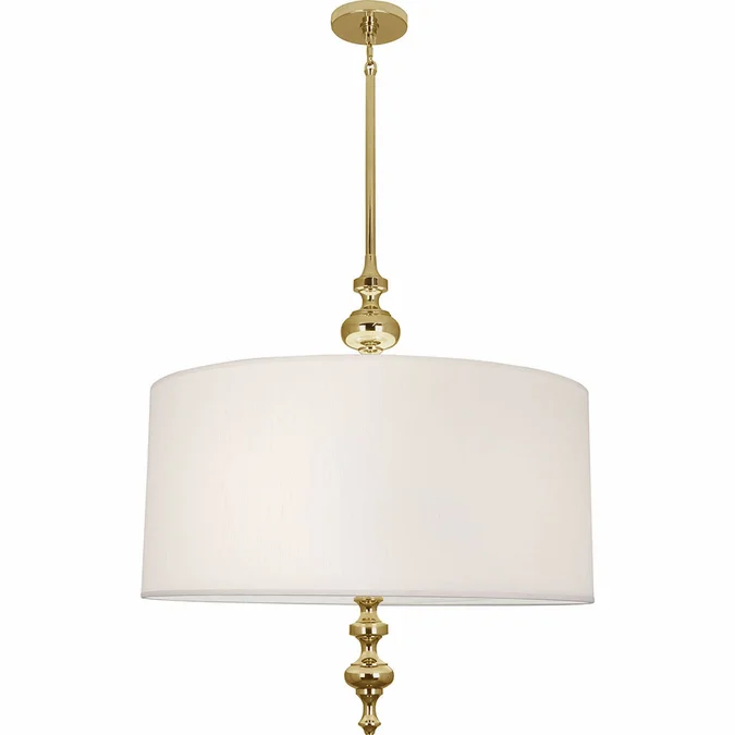 Robert Abbey 1225 Arthur Contemporary Modern Brass Drum Pendant Light