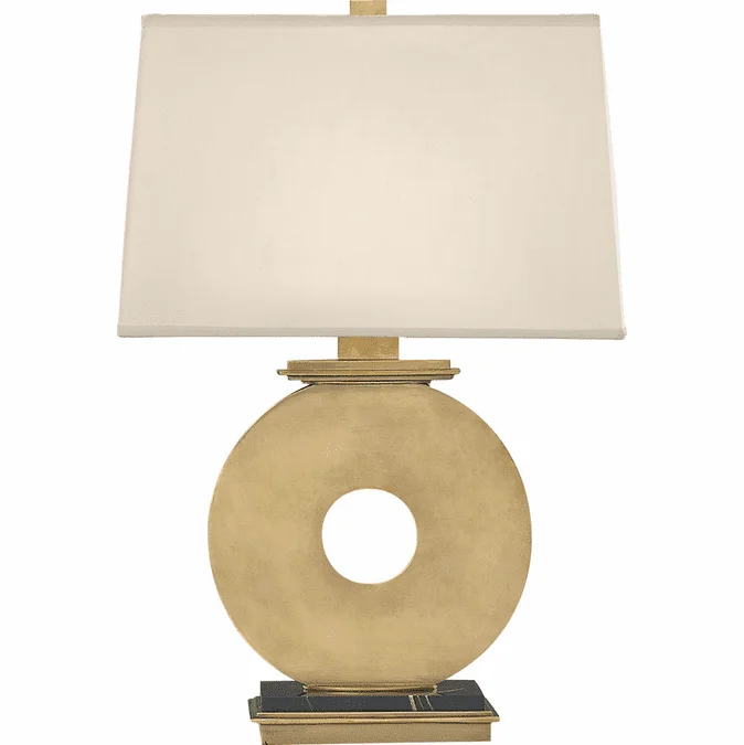 Robert Abbey 125 Tic-Tac-Toe Modern Natural Brass Table Lamp