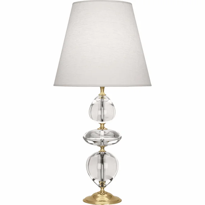 Robert Abbey 260 Williamsburg Orlando Clear Crystal with Brass Side Table Lamp
