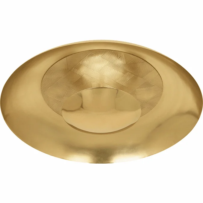 Robert Abbey 626 Michael Berman Brut Modern Brass LED Flush Mount Ceiling Light Fixture