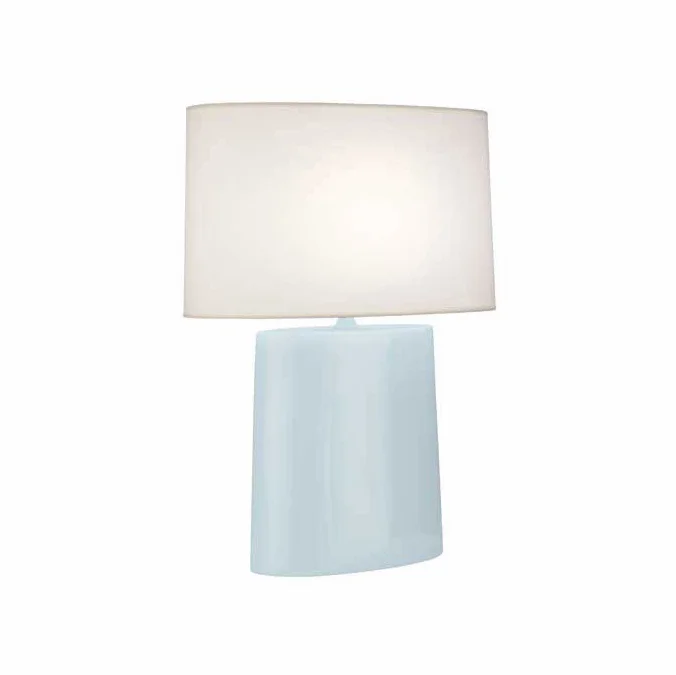Robert Abbey BB03 Victor Baby Blue Glazed Ceramic Table Lamp