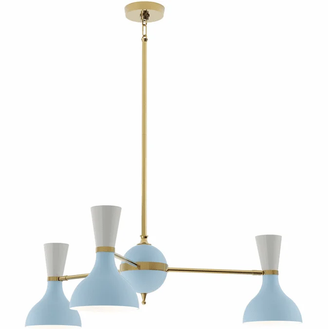 Robert Abbey BB03LY Clare Contemporary Modern Brass Chandelier Lighting