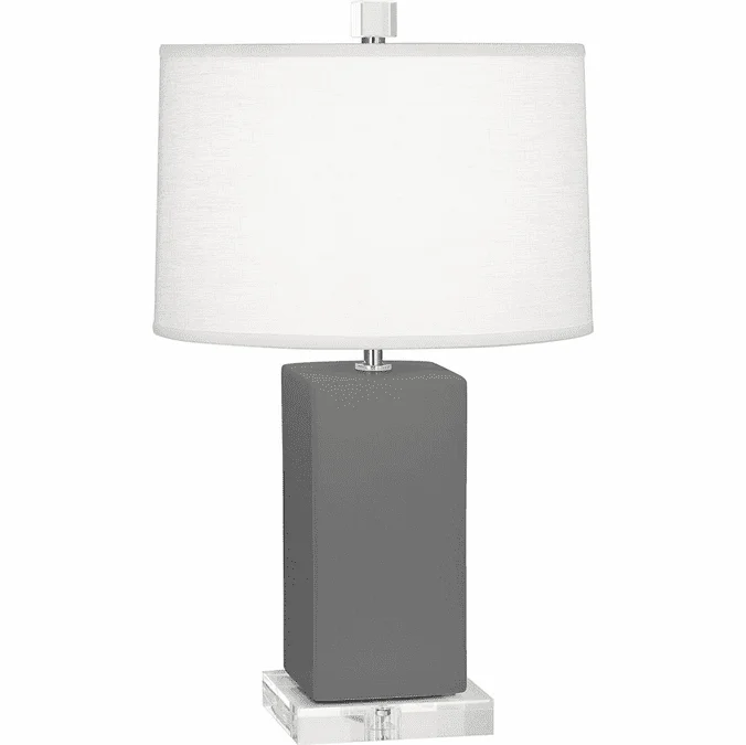 Robert Abbey MCR90 Harvey Contemporary Matte Ash Glazed Ceramic Table Lamp