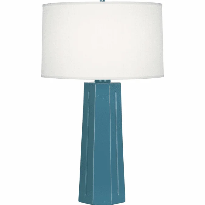Robert Abbey OB960 Mason Steel Blue Glazed Ceramic 26″ Table Lighting