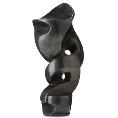 Roland Black Marble Abstract Sculpture Sculpture in Polished Gray (142|1200-0596)