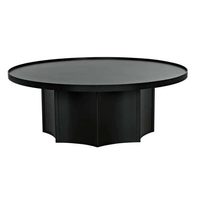 rome coffee table, black steel