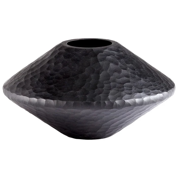Round Lava Vase Black By Cyan Design